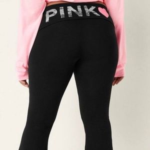 VS Pink Fold Over Yoga Pant